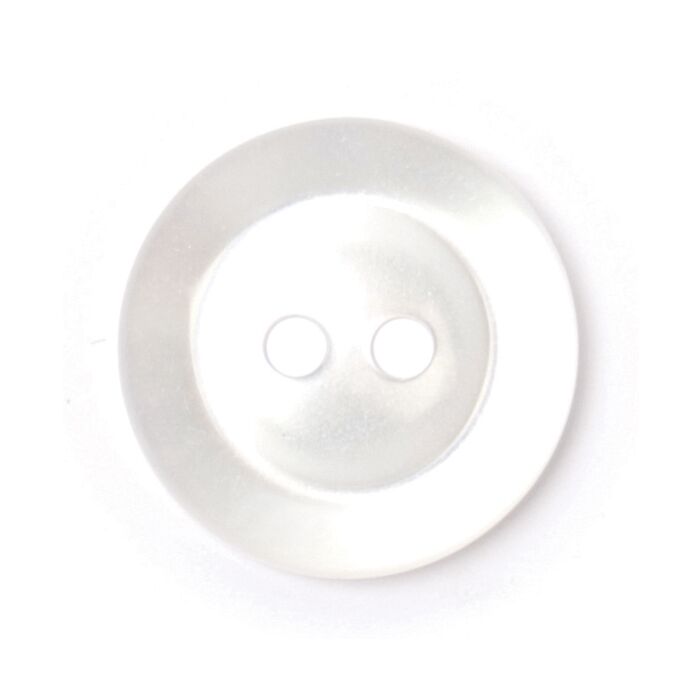 Milward Carded Buttons Rimmed 2 Hole White 16mm Pack of 4 main product photo