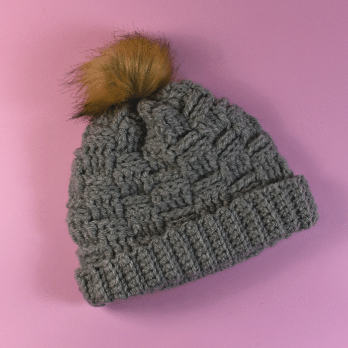 Basket Weave Hat Crochet by Zoe Potrac in WoolBox Chunky main product photo