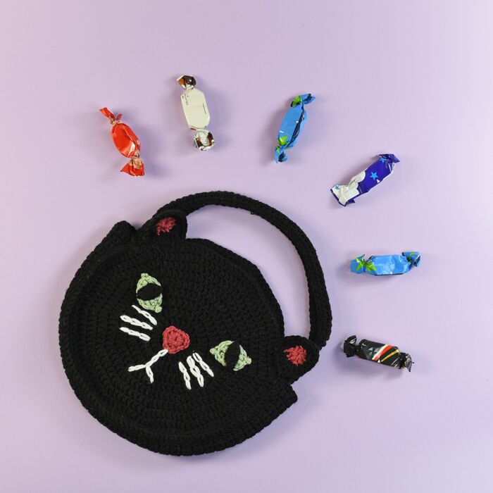 Cat Trick or Treat Bag in WoolBox Imagine Classic DK Yarn Pack main product photo