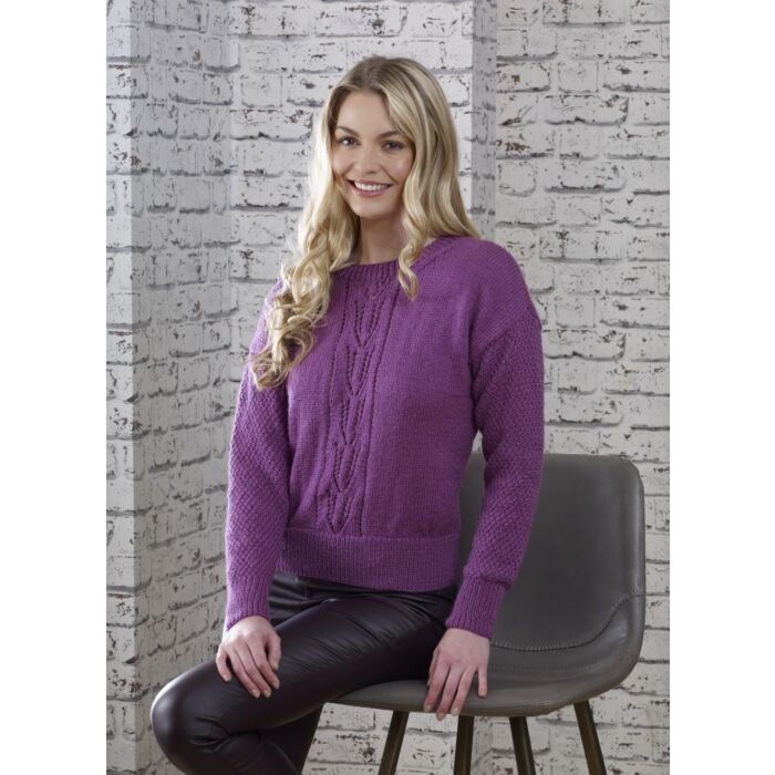 Button Black Beauty Sweater Cygnet DK Knitting Pattern Kit CY1311 main product photo