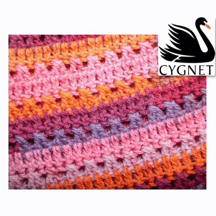 Cross Stitch Toddler Poncho CY1664 in Cygnet Colour Rush DK Crochet Pattern Kit main product photo