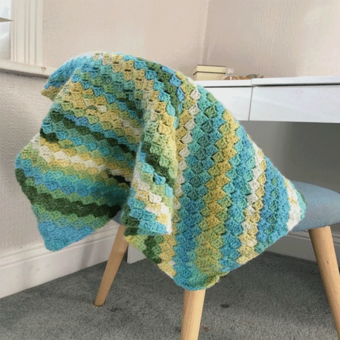 Corner to Corner Blanket CY1667 in Cygnet Colour Rush DK Crochet Pattern Kit main product photo
