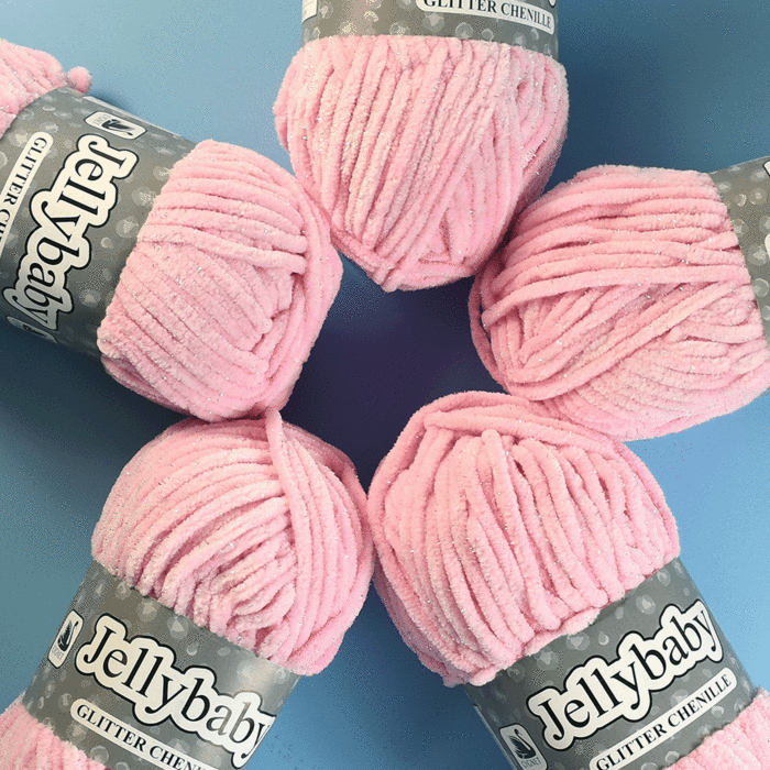 Cygnet Yarns Jellybaby Glitter Chunky Chenille 5 Ball Value Pack - 5 x 100g Balls main product photo