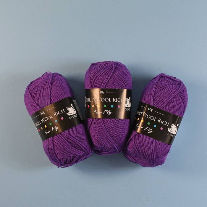 Cygnet Truly Wool Rich 4 Ply 3 Ball Value Pack - 3 x 50g Balls main product photo