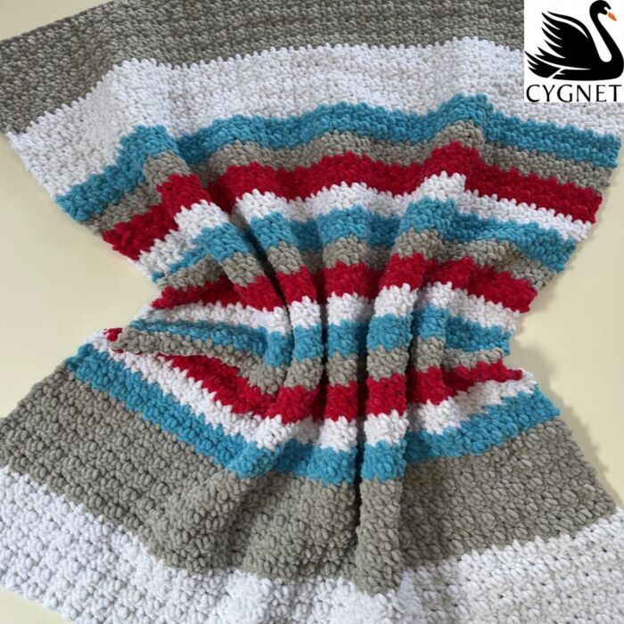 Cygnet Jellybaby Glitter CY1516 Lemon Peel Blanket Crochet Pattern Kit main product photo