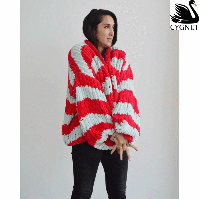 Cygnet Scrumpalicious CY1337 Cherry Striped Cardi Crochet Kit main product photo