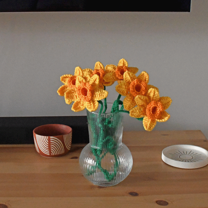 Everlasting Daffodils Crochet Kit in WoolBox Imagine Classic DK by Zoe Potrac main product photo