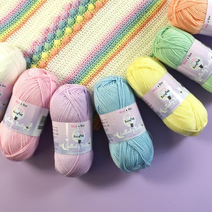 Dotty Crochet Blanket in WoolBox Imagine Lullaby Baby DK Yarn main product photo