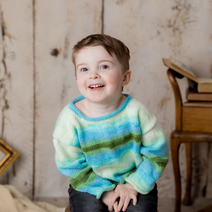 Emu Batik DK Childs Crew Neck Jumper 5003 Knitting Pattern  2-5 years