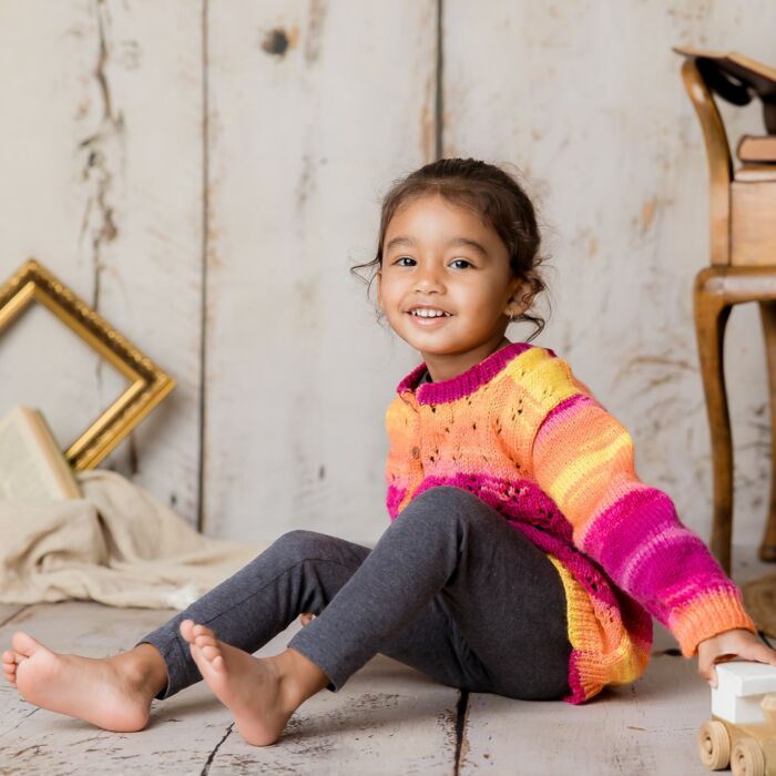 Emu Batik DK Childs Cardigan 5004 Knitting Pattern PDF  1-4 years