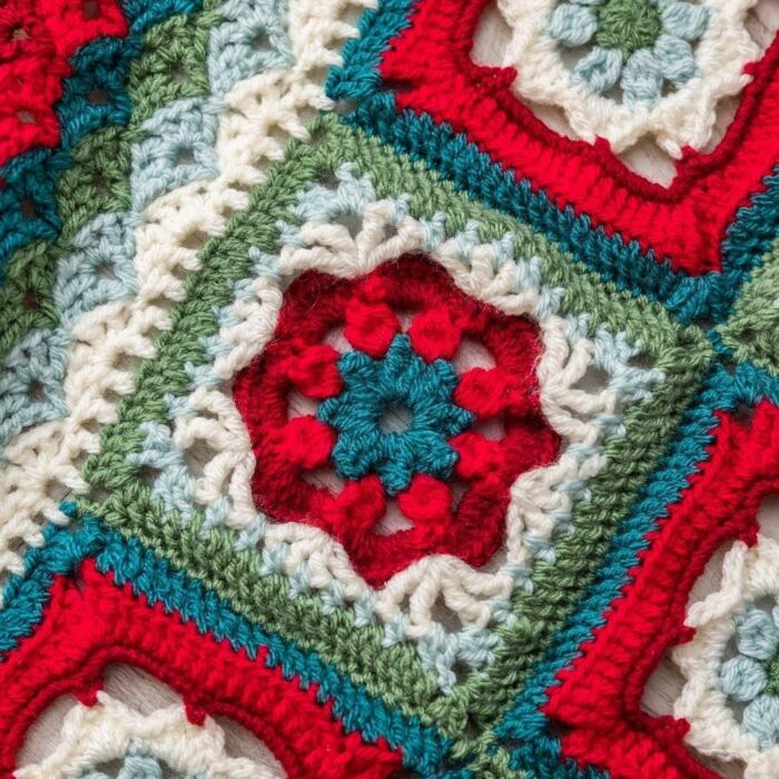 The Emu Christmas Folk Blanket Colour Pack in Emu Classic DK -Yarn & Pattern  6 x 100g