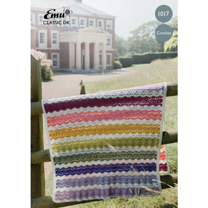 Emu Classic DK The Pemberley Blanket 1017 Crochet Pattern One Size main product photo