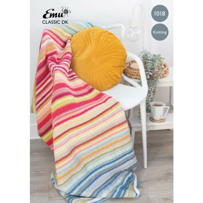 Emu Classic DK Knitted Temperature Blanket 1018 Knitting Pattern One Size main product photo