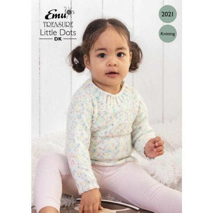 Emu Treasure Little Dots DK Child's Gansey-Style Sweater 2021 Knitting PDF 2 to 6 Years main product photo