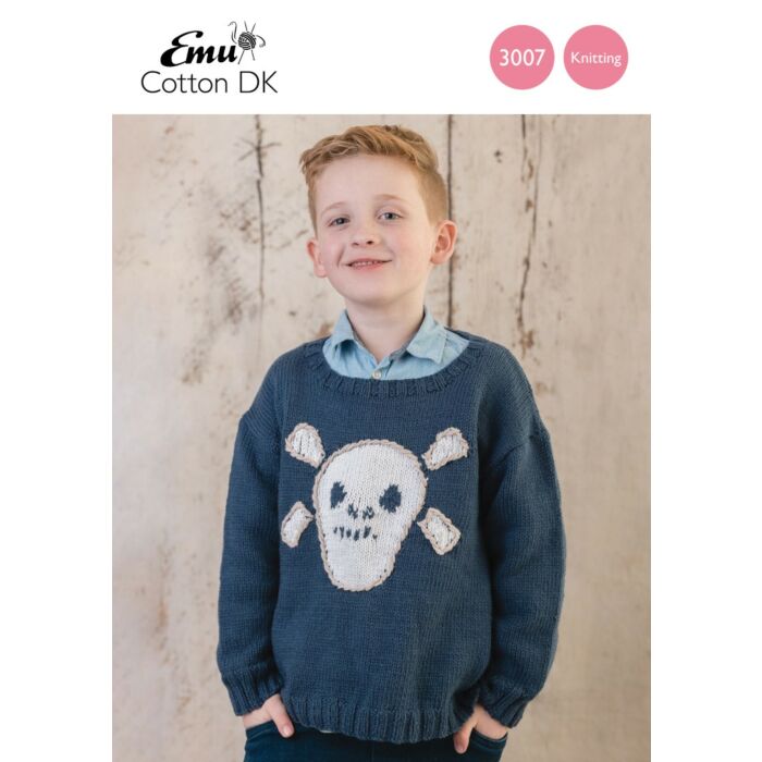 Emu Cotton DK Child's Pirate Jumper 3007 Knitting Pattern 2 to 6 Years main product photo