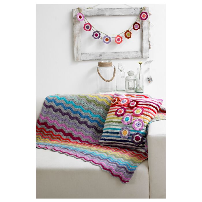 Stylecraft 9091 Blanket,Cushion Cover&Bunting Crochet Pattern - FREE PDF main product photo