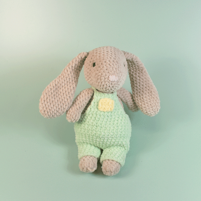 Crochet Biscuit the Bunny Kit with Changeable Outfits by Moonfly's Emporium in James C. Brett Flutterby Chunky