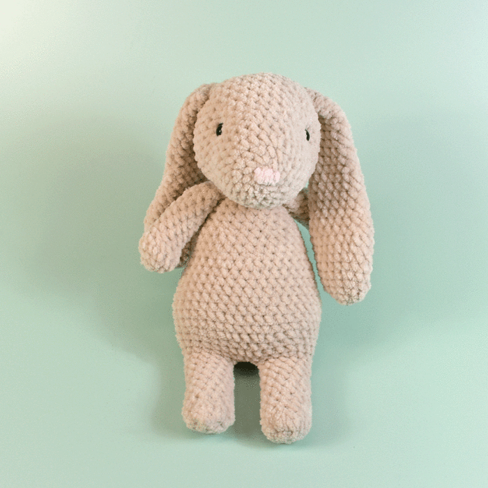 Crochet Biscuit the Bunny Kit with Changeable Outfits by Moonfly's Emporium in James C. Brett Flutterby Chunky