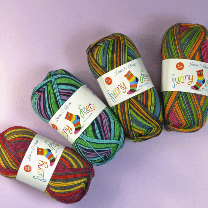 James C Brett Funny Feetz with Bamboo 4 Ply Yarn - 100 grm Ball main product photo