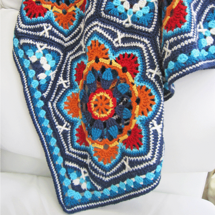 Janie Crow Persian Tiles Crochet Blanket Kit Original main product photo