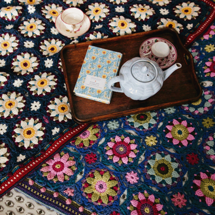 Janie Crow Summer Palace Crochet Blanket Kit in Stylecraft Life DK