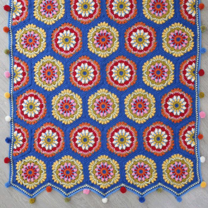 Janie Crow The Blue House Crochet Blanket Kit in Stylecraft Life DK