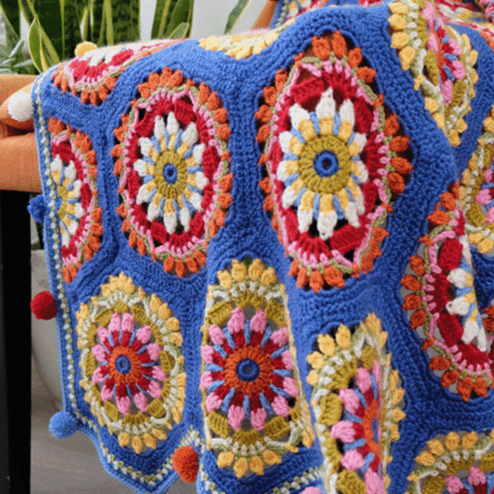 Janie Crow The Blue House Crochet Blanket Kit in Stylecraft Life DK