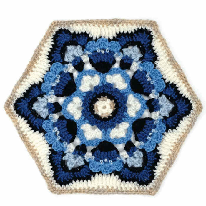 Janie Crow Delft Crochet Blanket Kit in Stylecraft Life DK