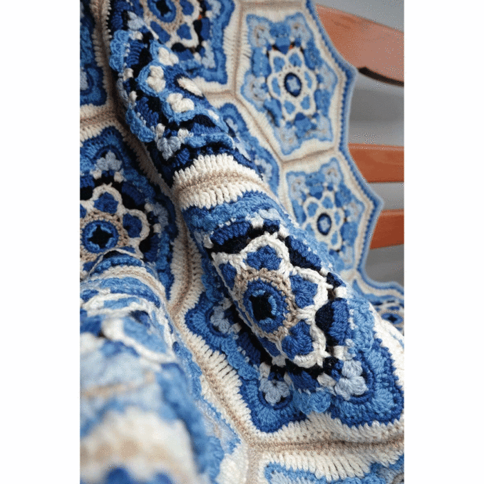 Janie Crow Delft Crochet Blanket Kit in Stylecraft Life DK