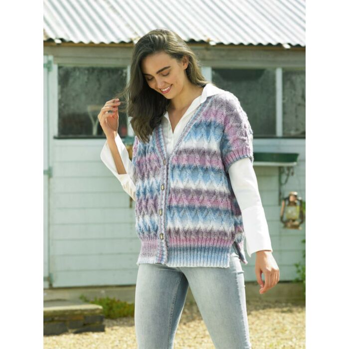 James C Brett Marble DK Ladies Waistcoat Pattern JB757 S-XL main product photo