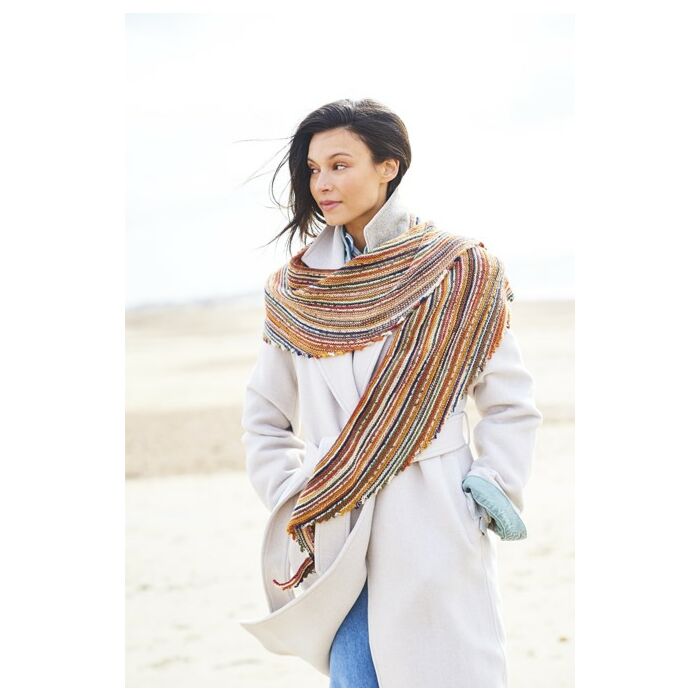 Stylecraft Garter Stitch Shawl Knitting in Head Over Heels Walking in Nature main product photo