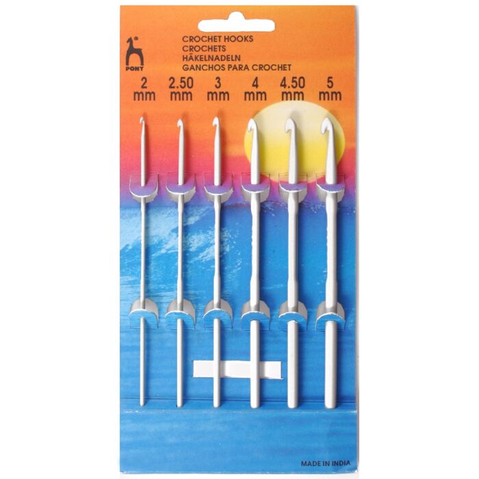 Pony Aluminium Crochet Hooks Set of 6 2mm to 5mm main product photo