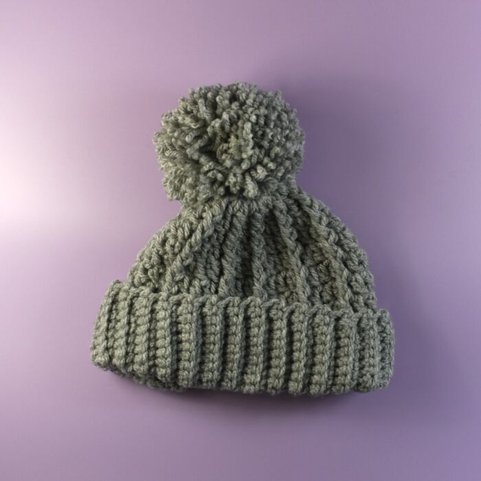 Pom Pom Hats Crochet Pattern by Val Pierce in WoolBox Chunky 