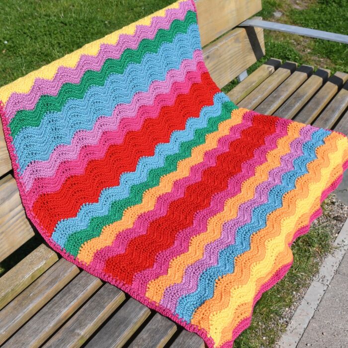 Crocheted LGBT Pride Month Temperature Blanket Kit in WoolBox Imagine Classic DK main product photo