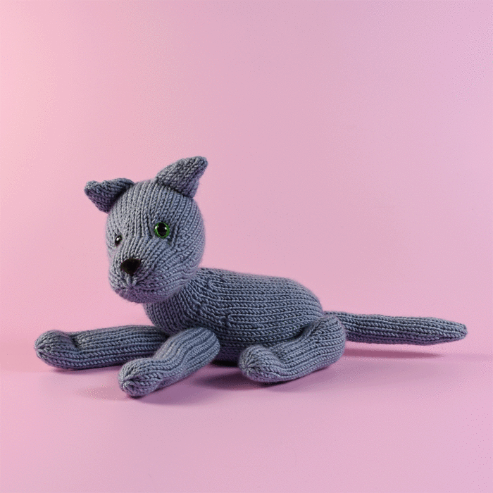 Russian blue stuffed cat clearance