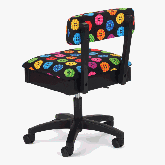 Sew Stylish Hydraulic Sewing Chair Bright Buttons Design Multi 54 x 52 x 28 cm