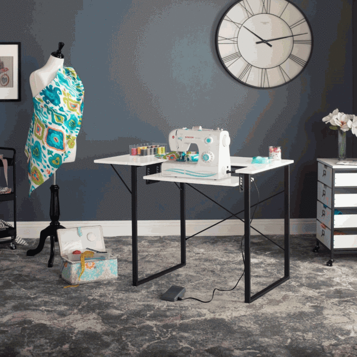 Sew Stylish Sewing Machine Table With Folding Top Assorted 92 x 66 x 10 cm