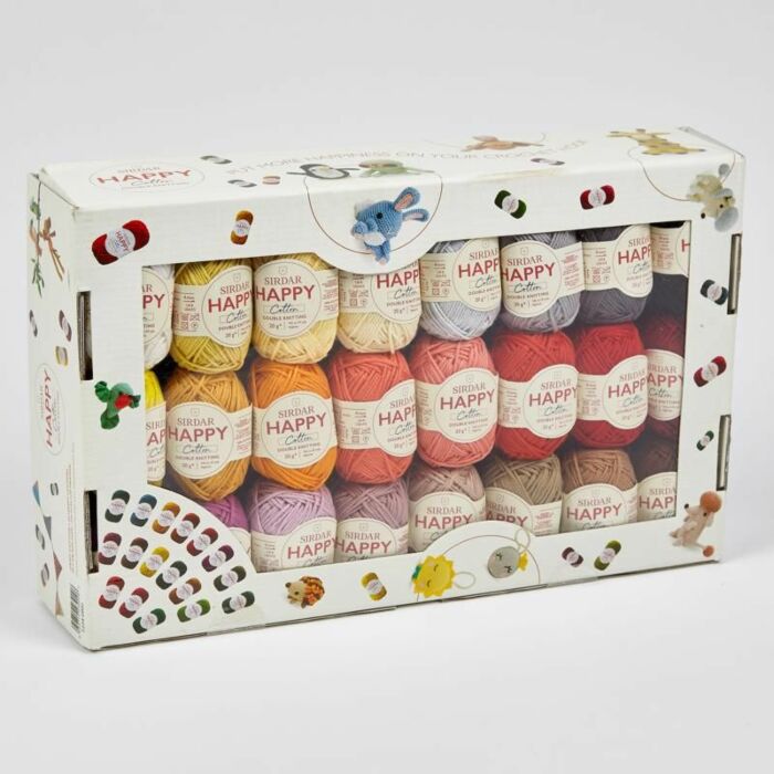 Sirdar Happy Cotton DK Colour Multibox Multi 901 50 x 20g balls main product photo