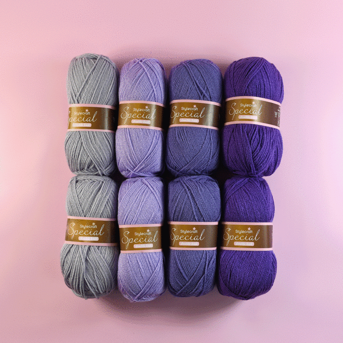 Stylecraft Special DK Parma Violets Colour Pack - 8x100g Balls  800g
