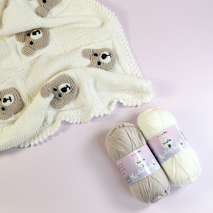 Knitted Baby Bear Blanket in WoolBox Imagine Lullaby Baby DK main product photo