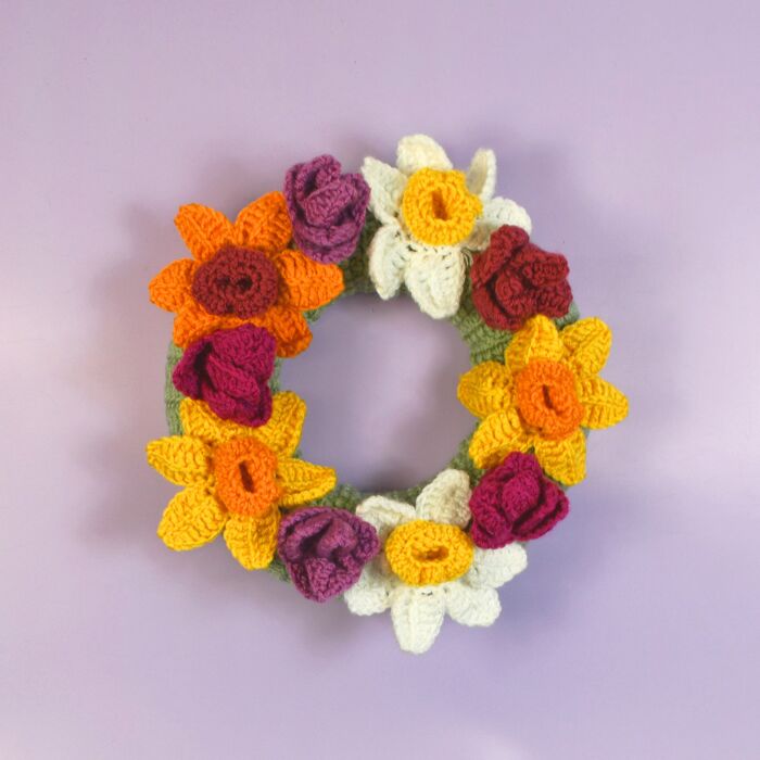 Mother's Day Wreath Crochet Pattern Kit in WoolBox Imagine Classic DK by Zoe Potrac main product photo