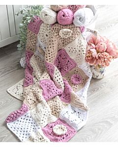 The Rose Garden Blanket Kit in EMU Cotton DK  8 x 100g