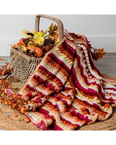 Autumn Leaves Celebration Knitted Blanket Kit in EMU Classic DK  6 x 100g
