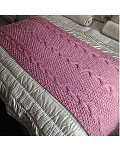 Cable Knitted Bed Runner Kit by Jenny Watson 