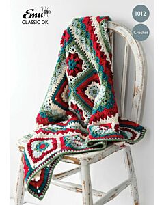 Emu Classic DK Christmas Folk Blanket 1012 Crochet Pattern