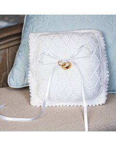 Knitted Ring Bearer Cushion Kit by Jenny Watson in King Cole Pricewise DK