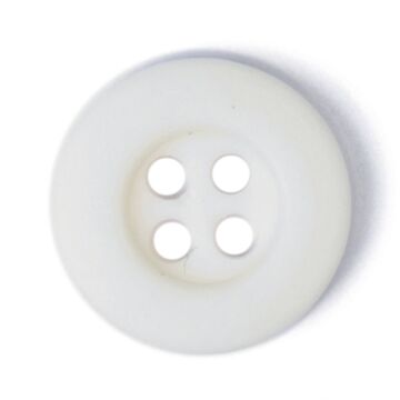 Milward Carded Buttons Rimmed 4 Hole Cream 10mm Pack of 5