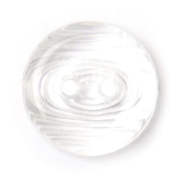 Milward Carded Buttons Round Patterned 2 Hole Clear 12mm Pack of 5