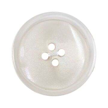 Milward Carded Buttons Rimmed 4 Hole White 25mm Pack of 2