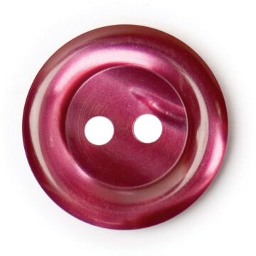 Milward Carded Buttons Rimmed 2 Hole Maroon 17mm Pack of 4